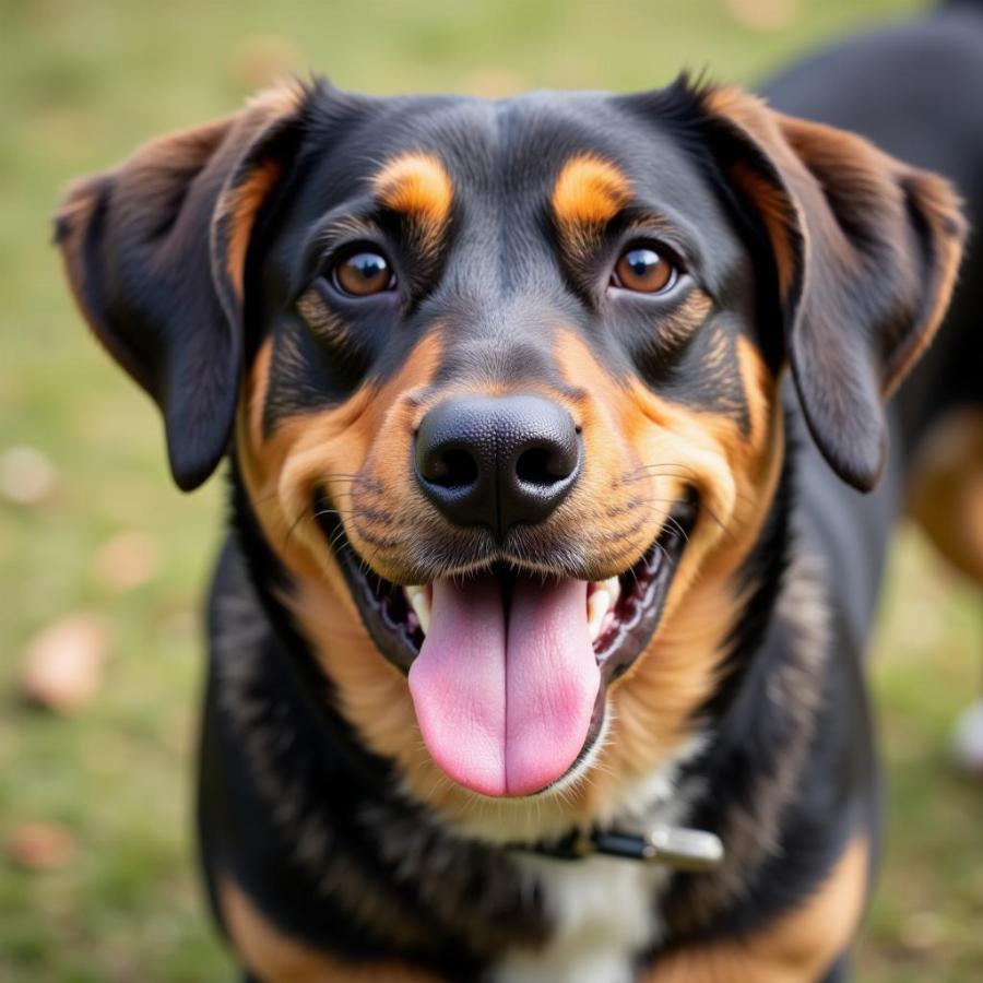 Happy Mixed Breed Dog