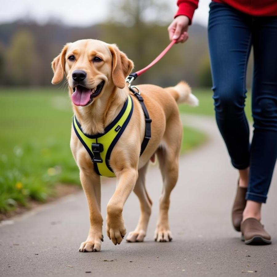 Dog Walking with No-Pull Harness