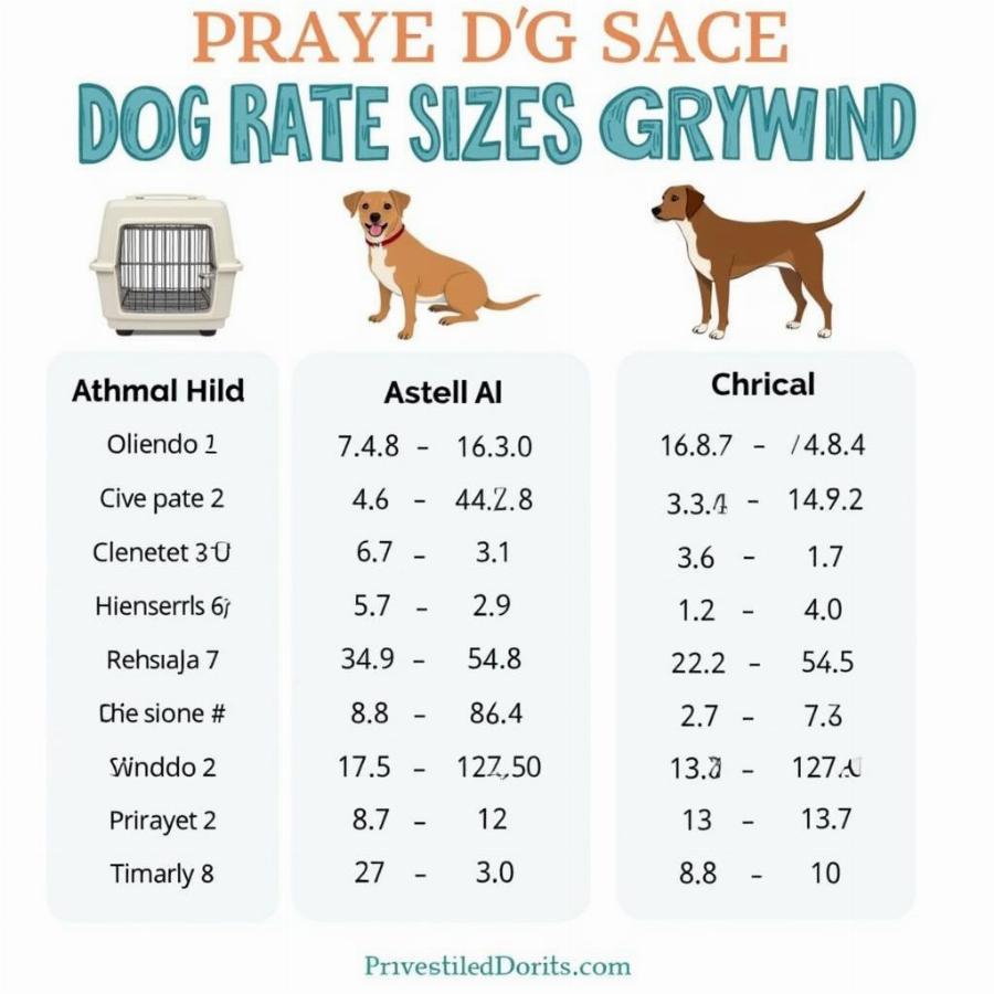 Dog crate sizes comparison chart