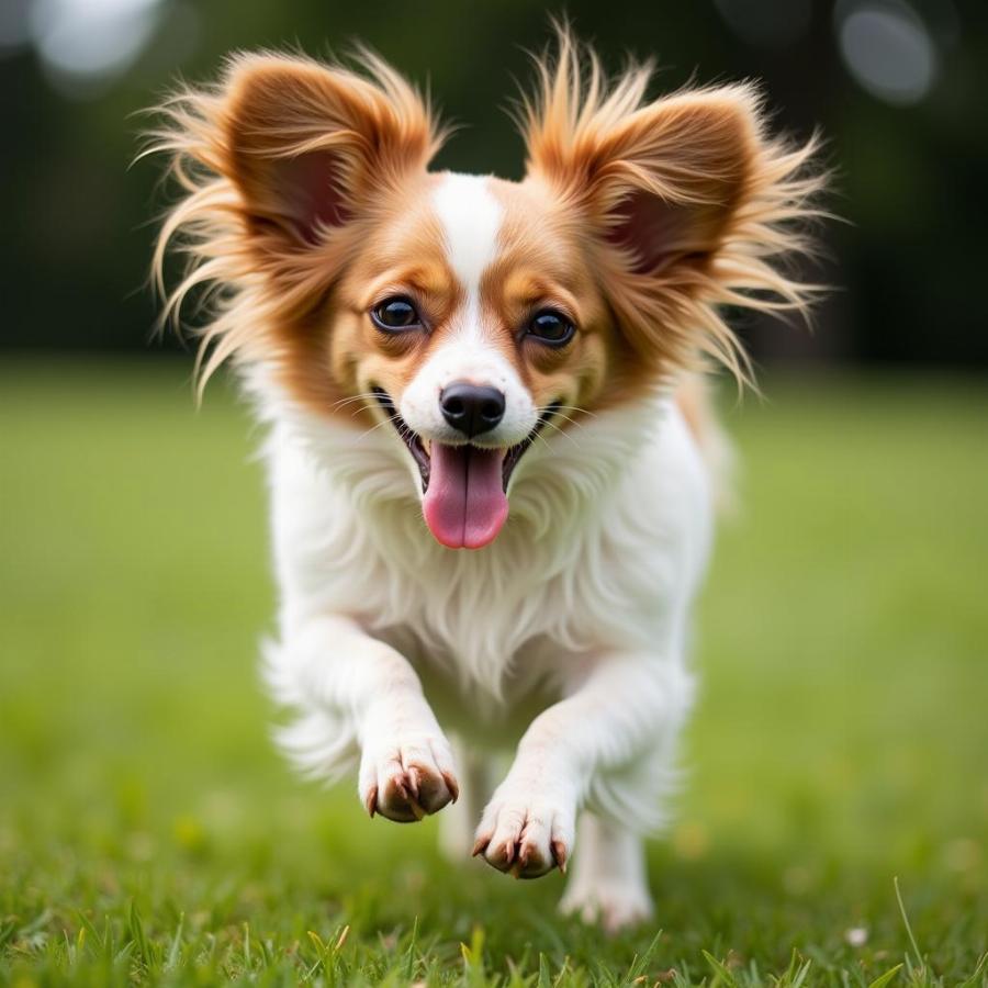 Papillon with Butterfly-Like Ears