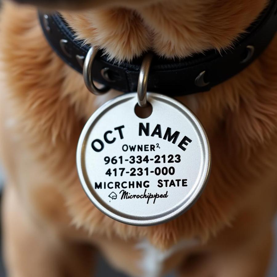 Dog Tag with Essential Information