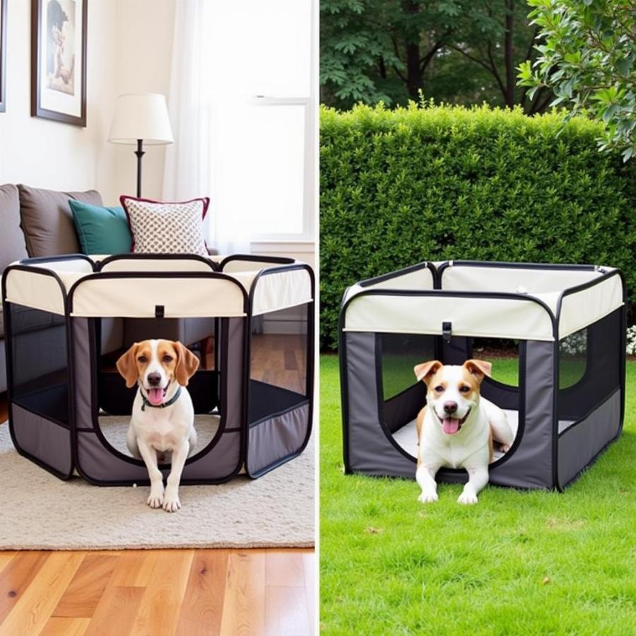 Portable Dog Playpen Indoors and Outdoors