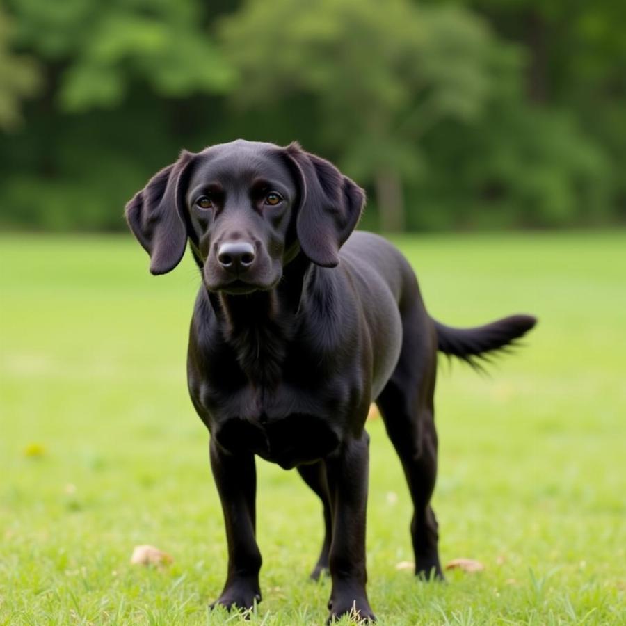 Porter Dog Standing in Field