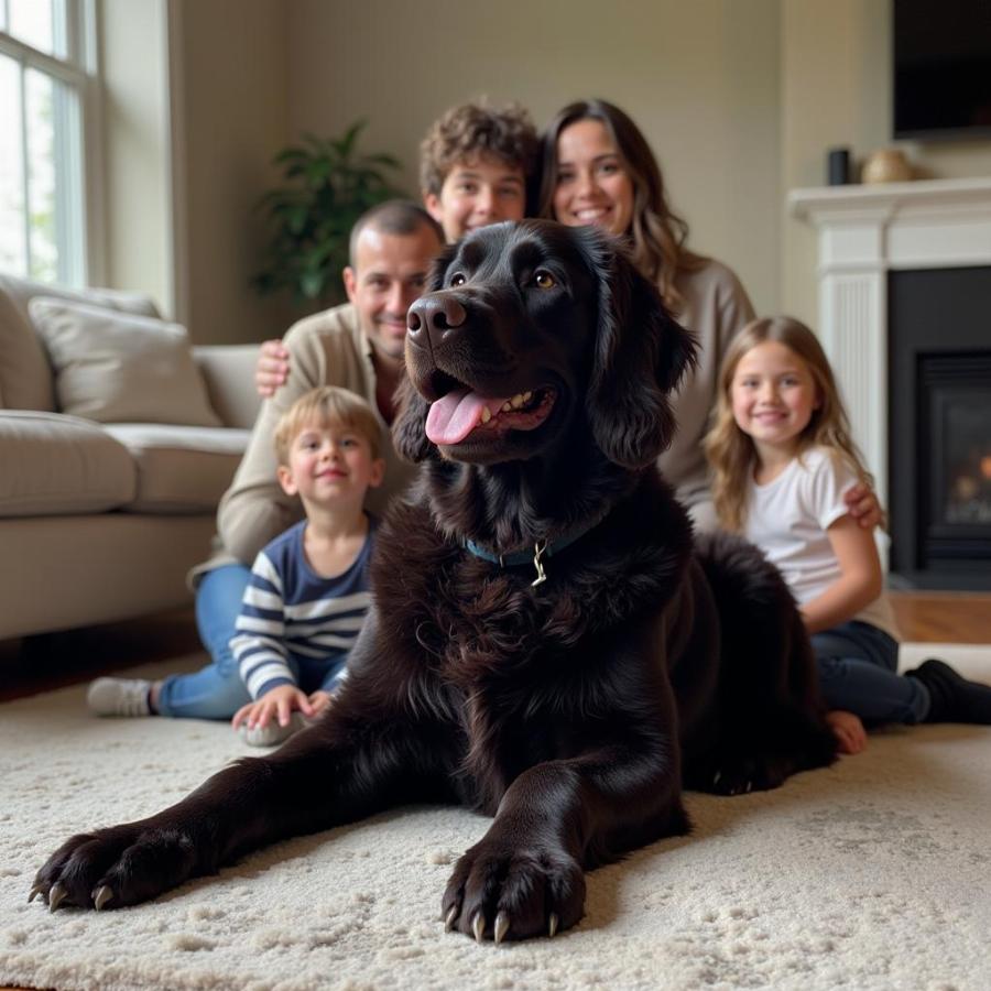 Portuguese Mountain Dog with Family