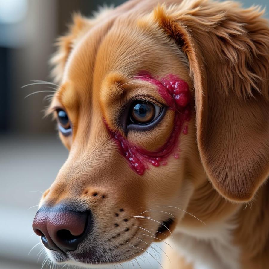 Dog with Conjunctivitis