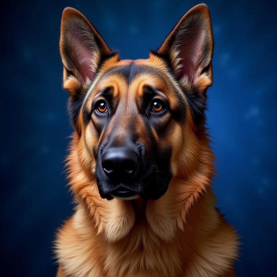 Portrait of a majestic German Shepherd