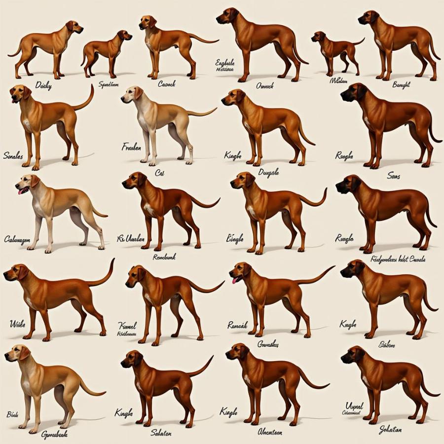 Rhodesian Ridgeback Color Variations