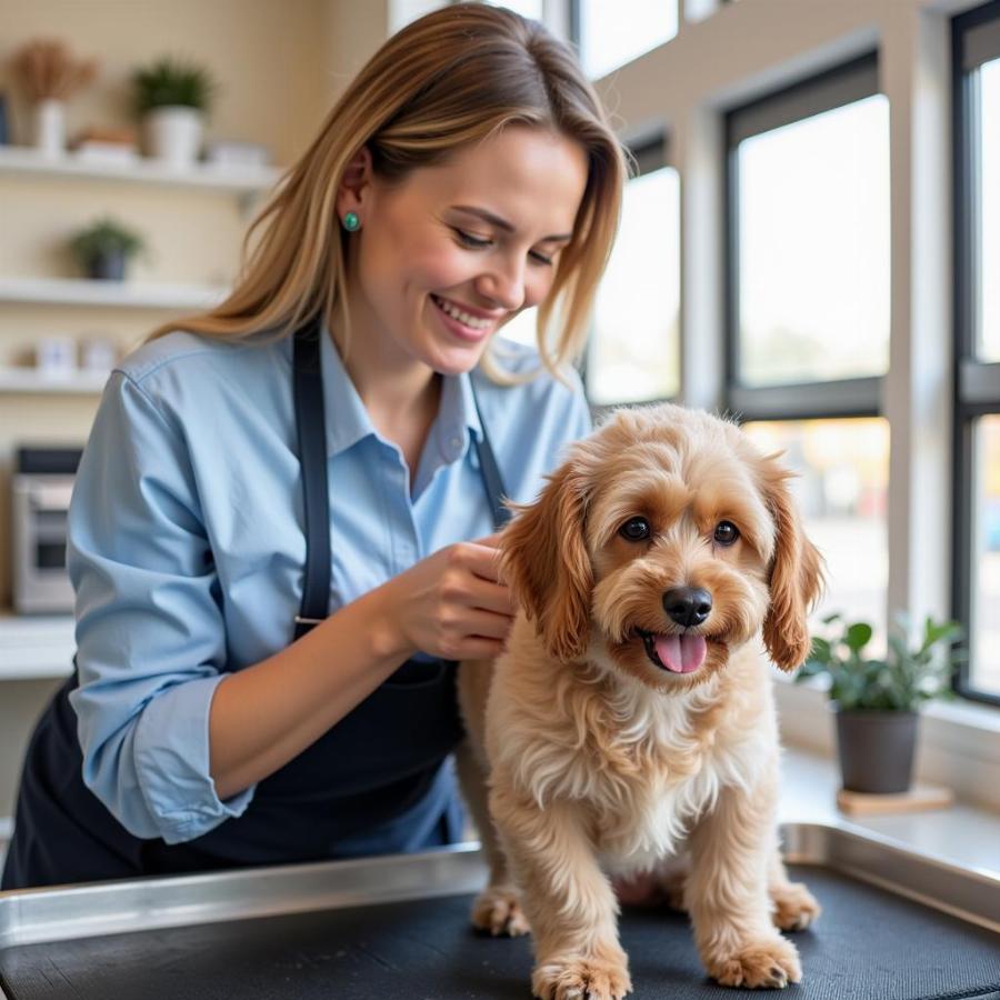 Sacramento Dog Groomer at Work