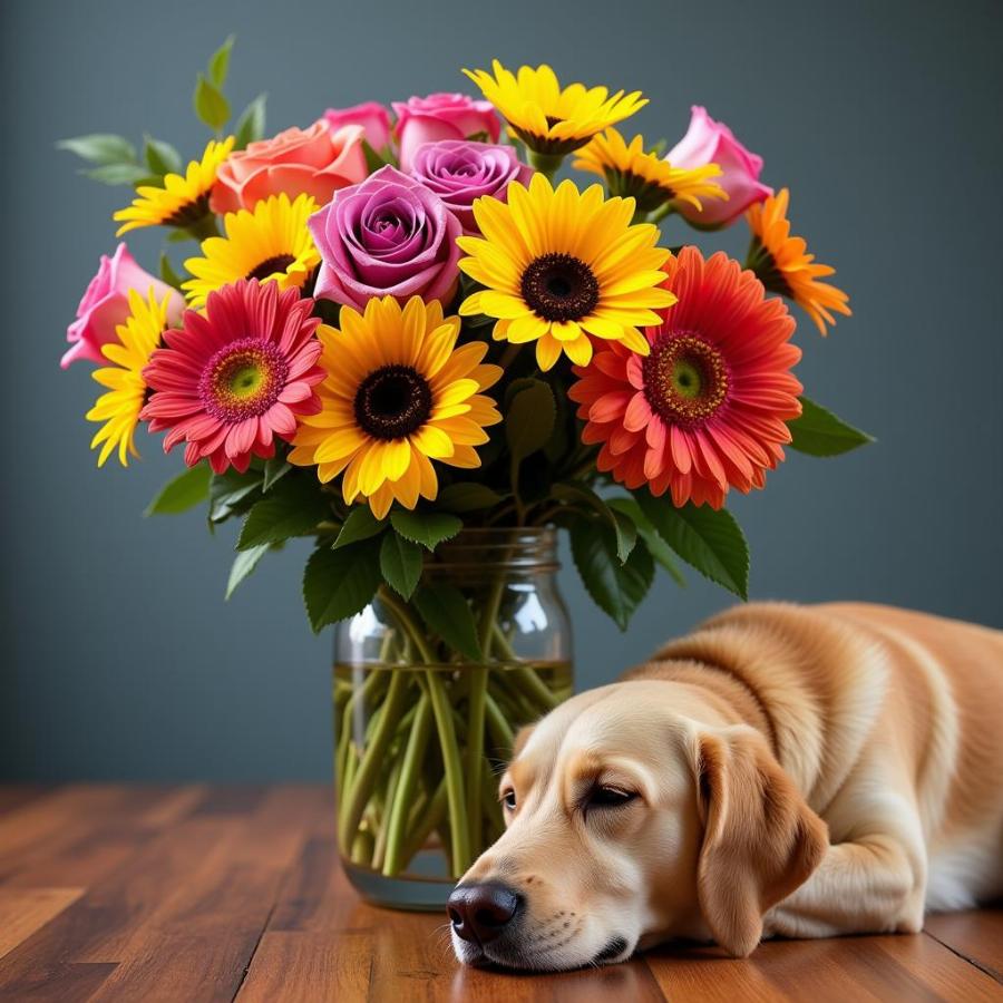 Dog-friendly flower arrangement