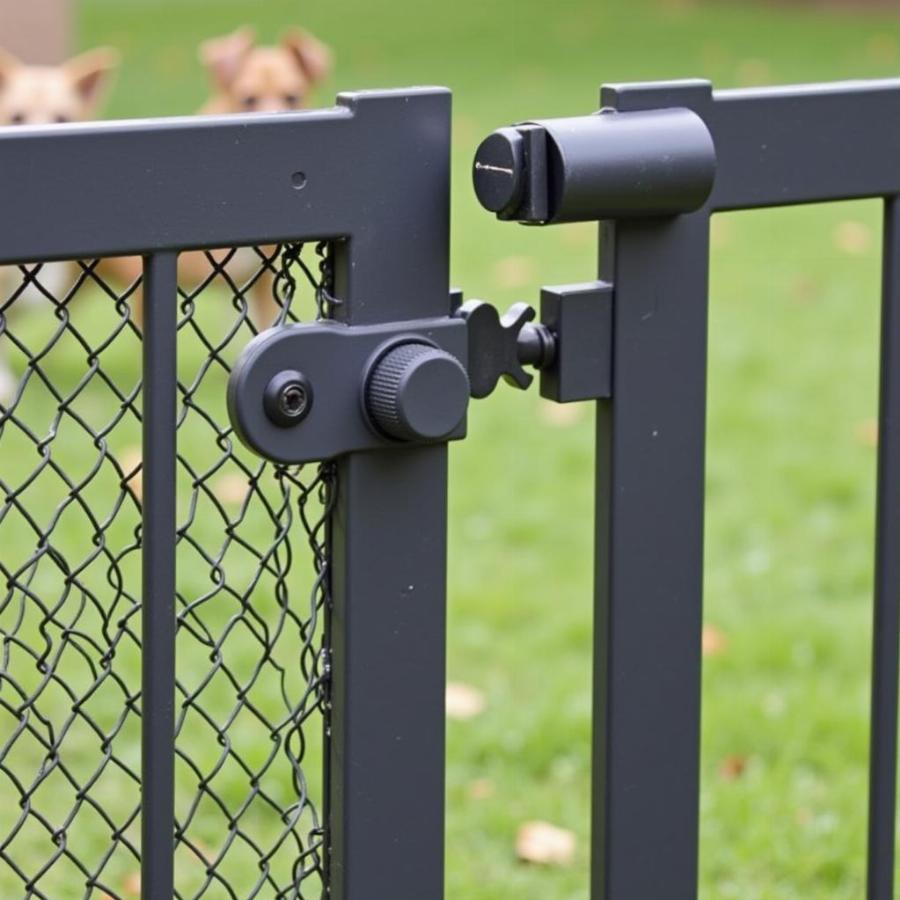 Secure Latch on Outdoor Dog Gate to Prevent Escapes