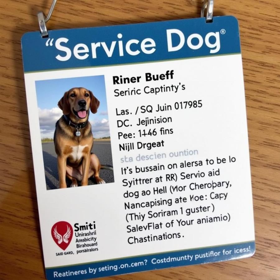 Service Dog ID Card