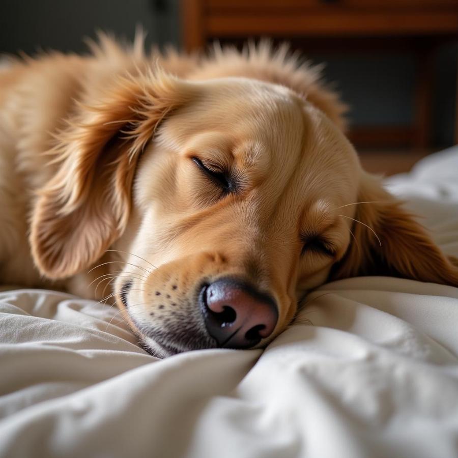 Dog Sleeping Peacefully with Normal Breathing