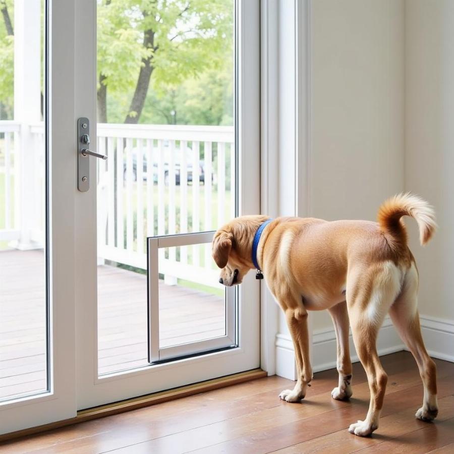 Dog door insert for sliding glass door