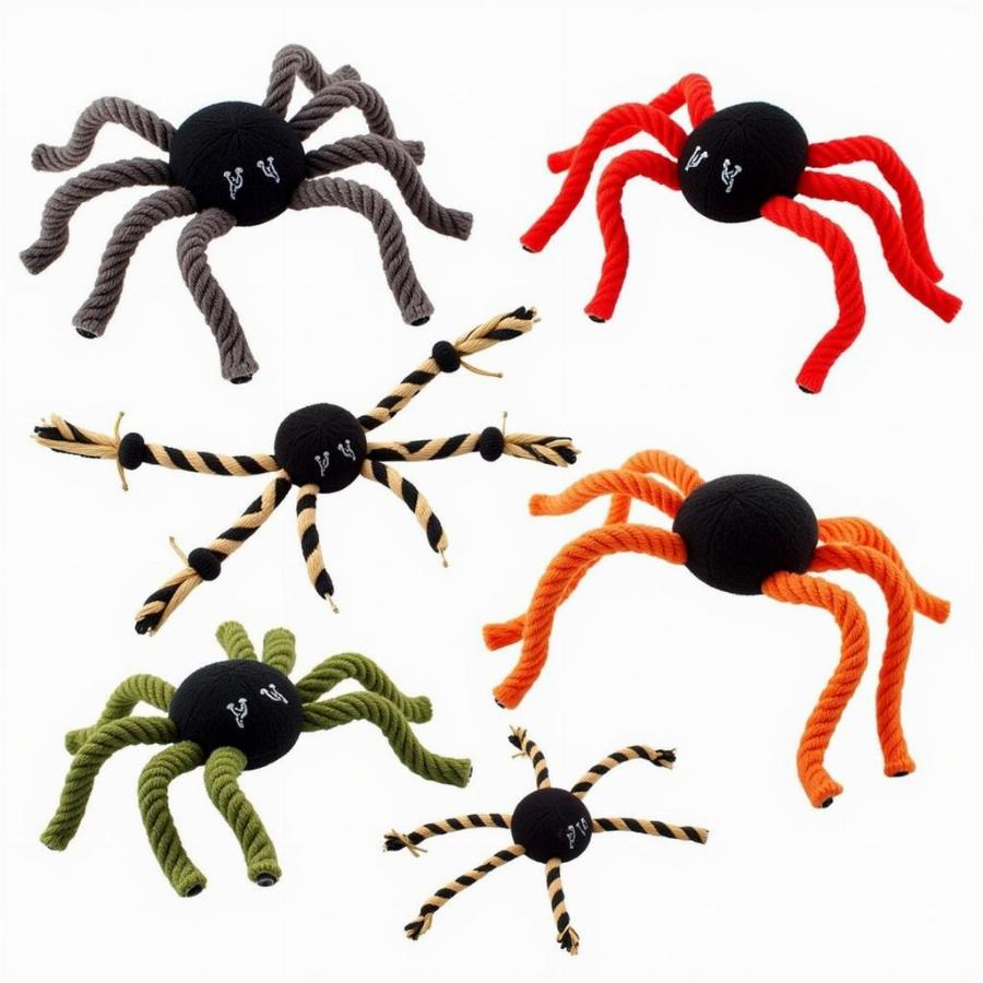 Variety of Spider Dog Toys