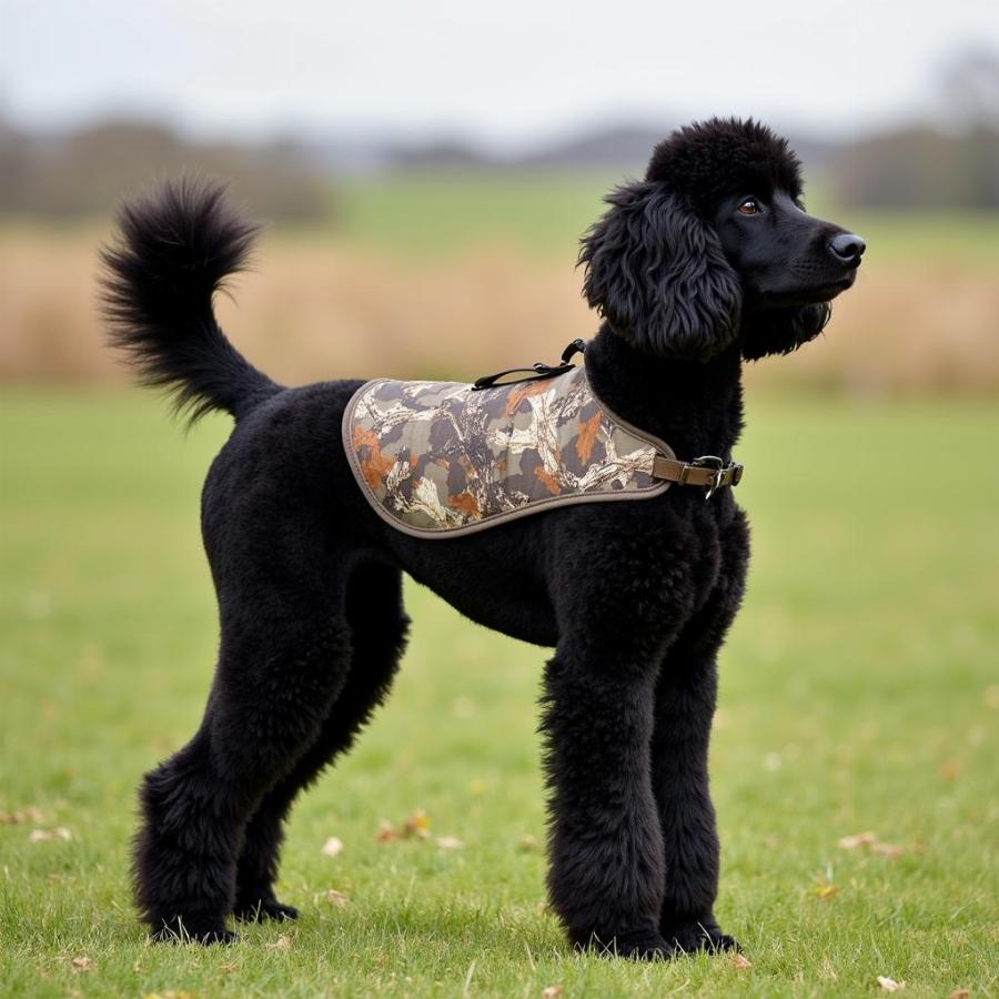 Standard Poodle Ready for a Hunt