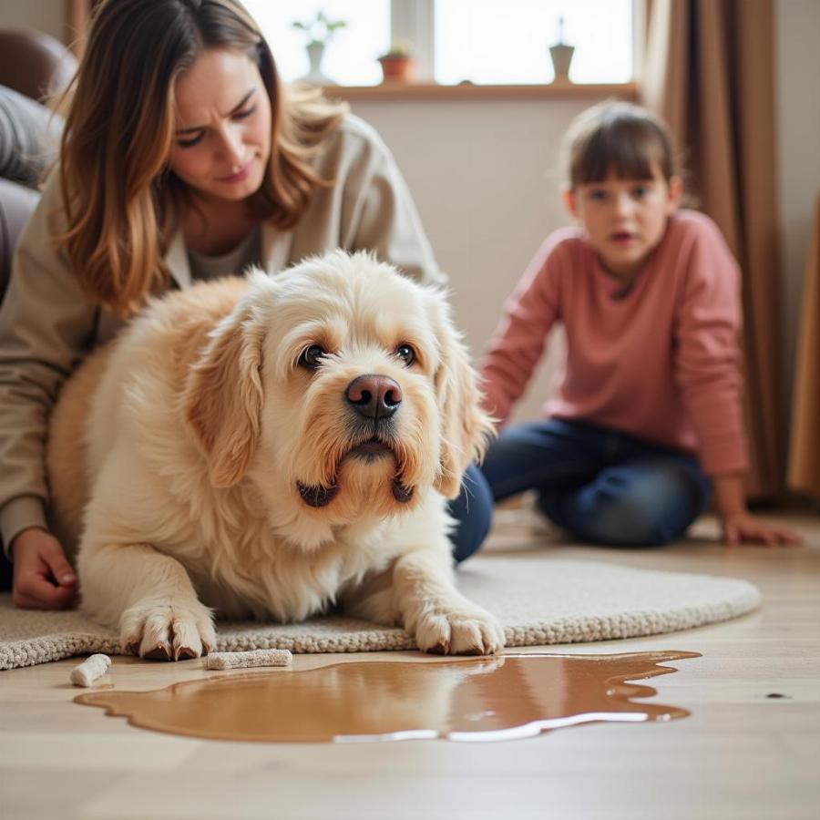 Dog with strong-smelling pee