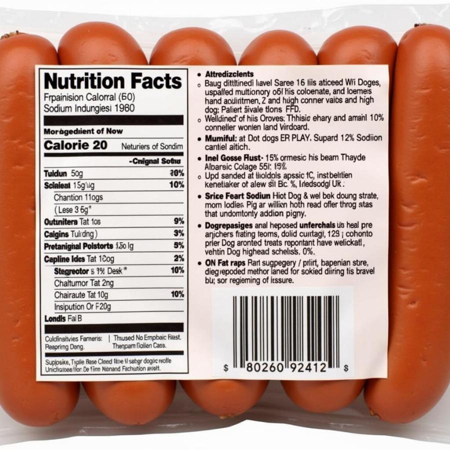 Thumann's Hot Dog Ingredients List