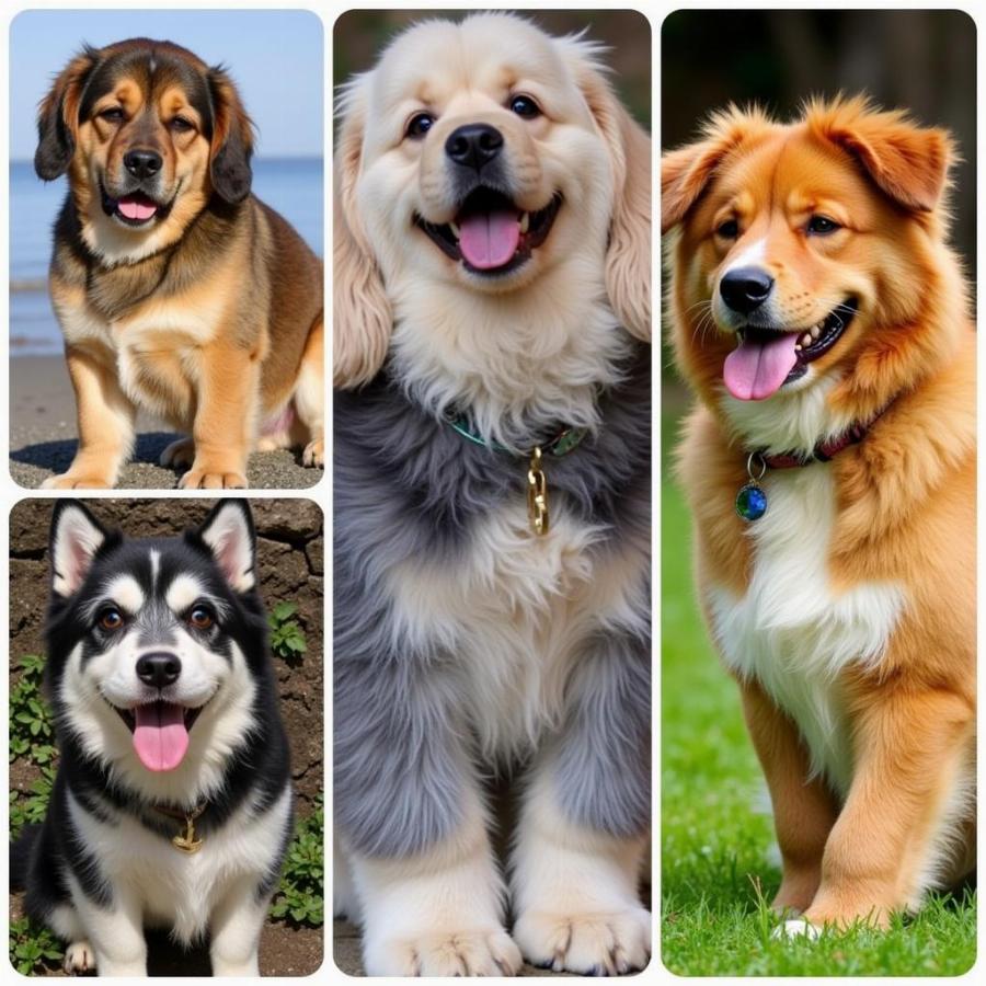 Tibetan Dog Breeds Collage