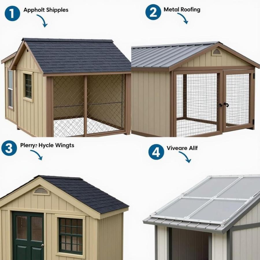 Dog kennel roof options