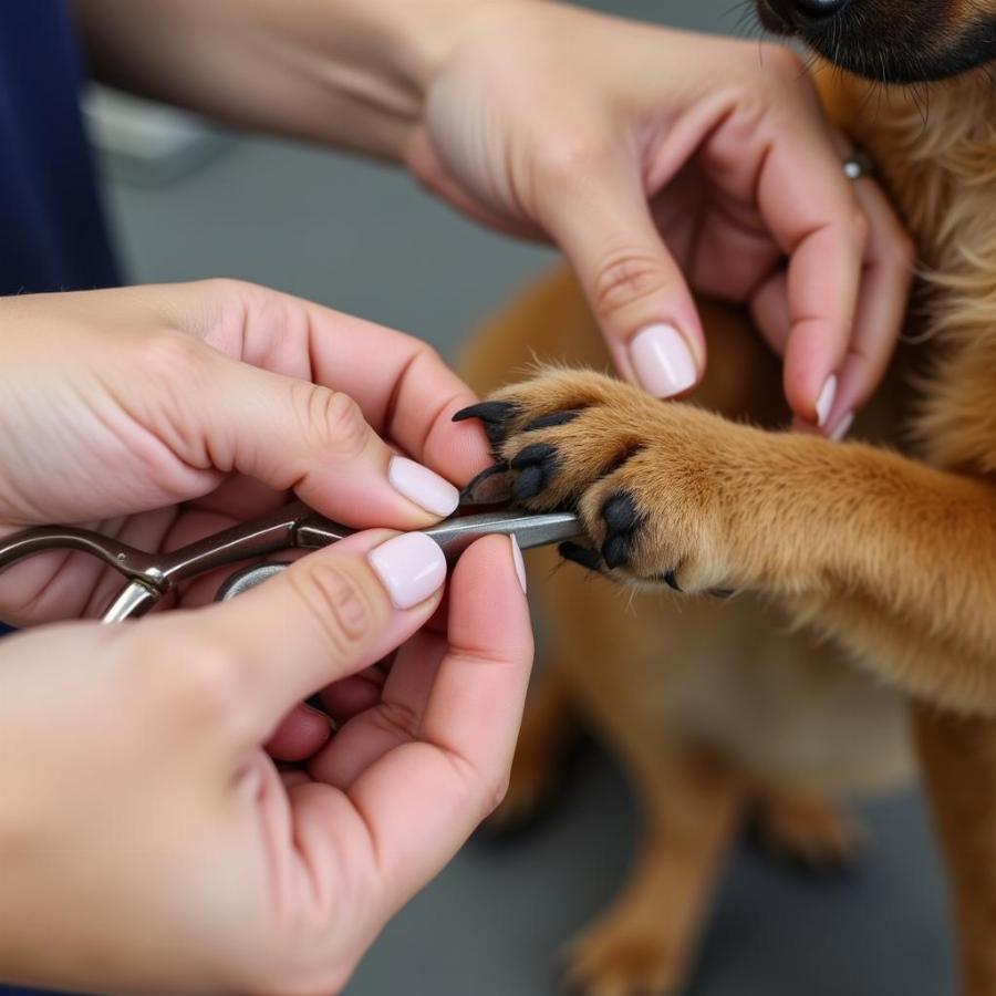 Trimming Dog Paw Hair