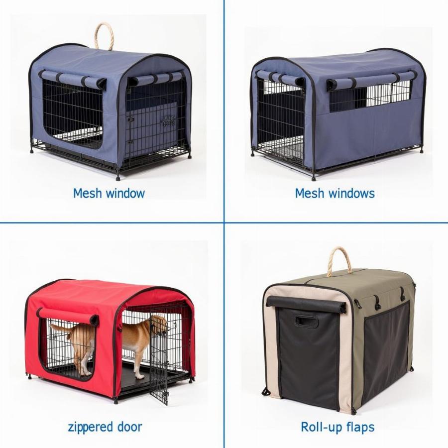 Different types of dog cage covers