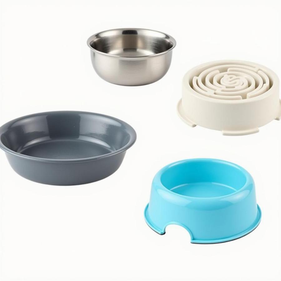 Different types of slow feeder bowls for dogs