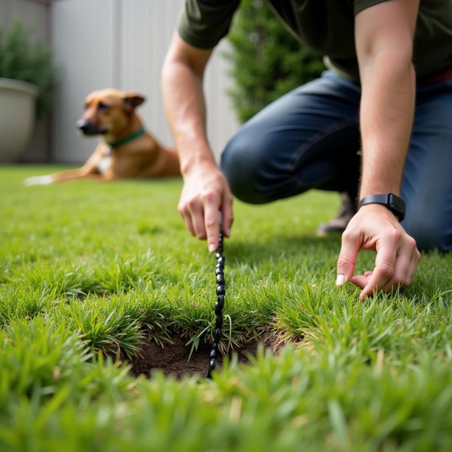 Inspecting Underground Dog Fence for Breaks