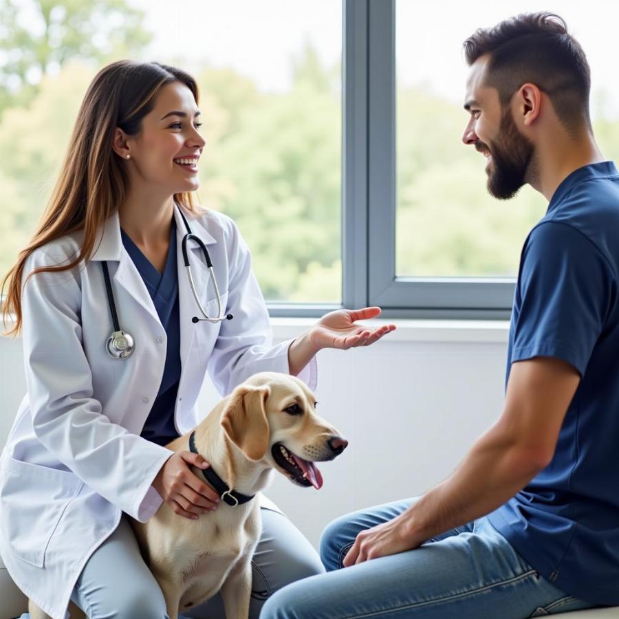 Veterinarian Discussing Probiotics with Pet Owner