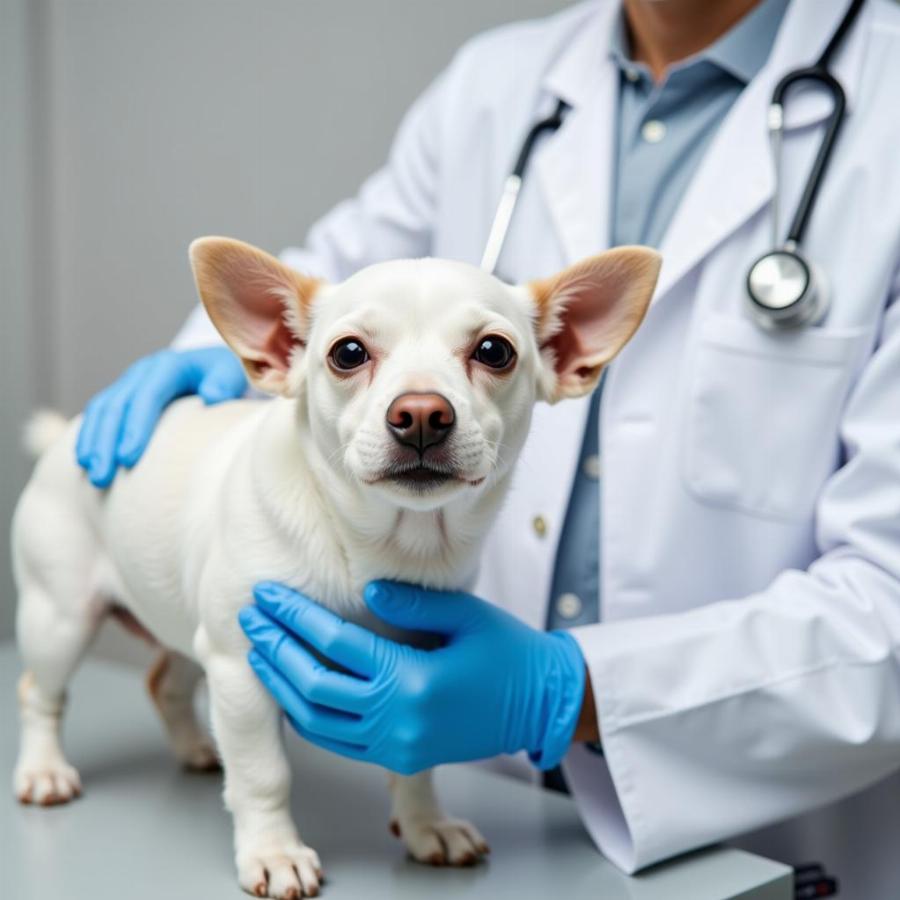 Veterinarian Examining Dog