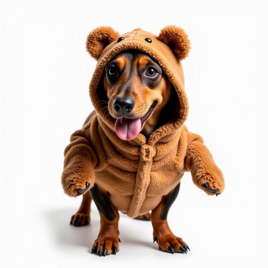 Weiner Dog in Bear Costume