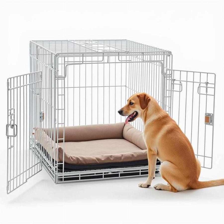 White Wire Dog Crate