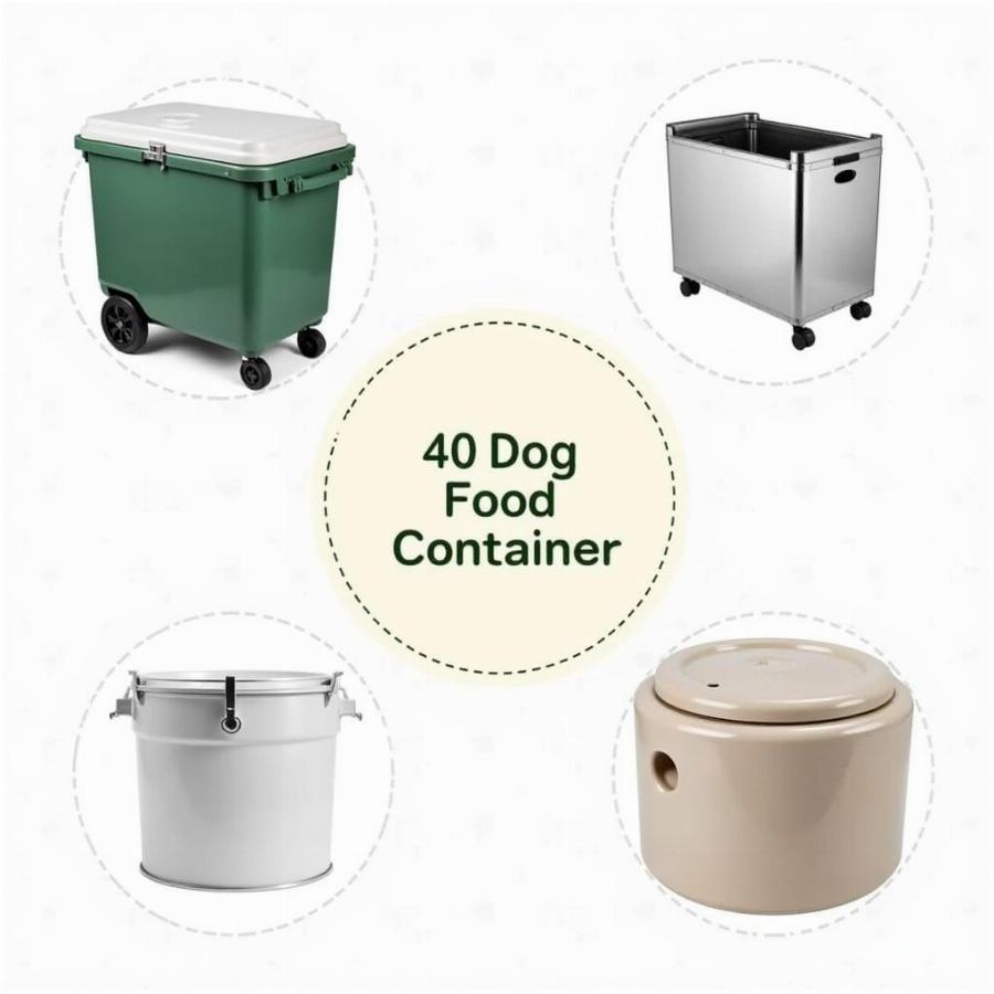 Various 40 lb Dog Food Container Options