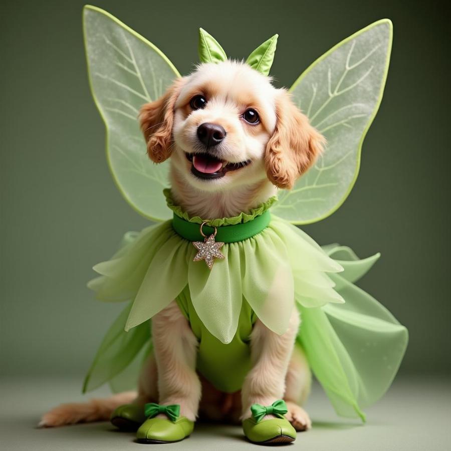 Accessorized Tinkerbell Dog Costume