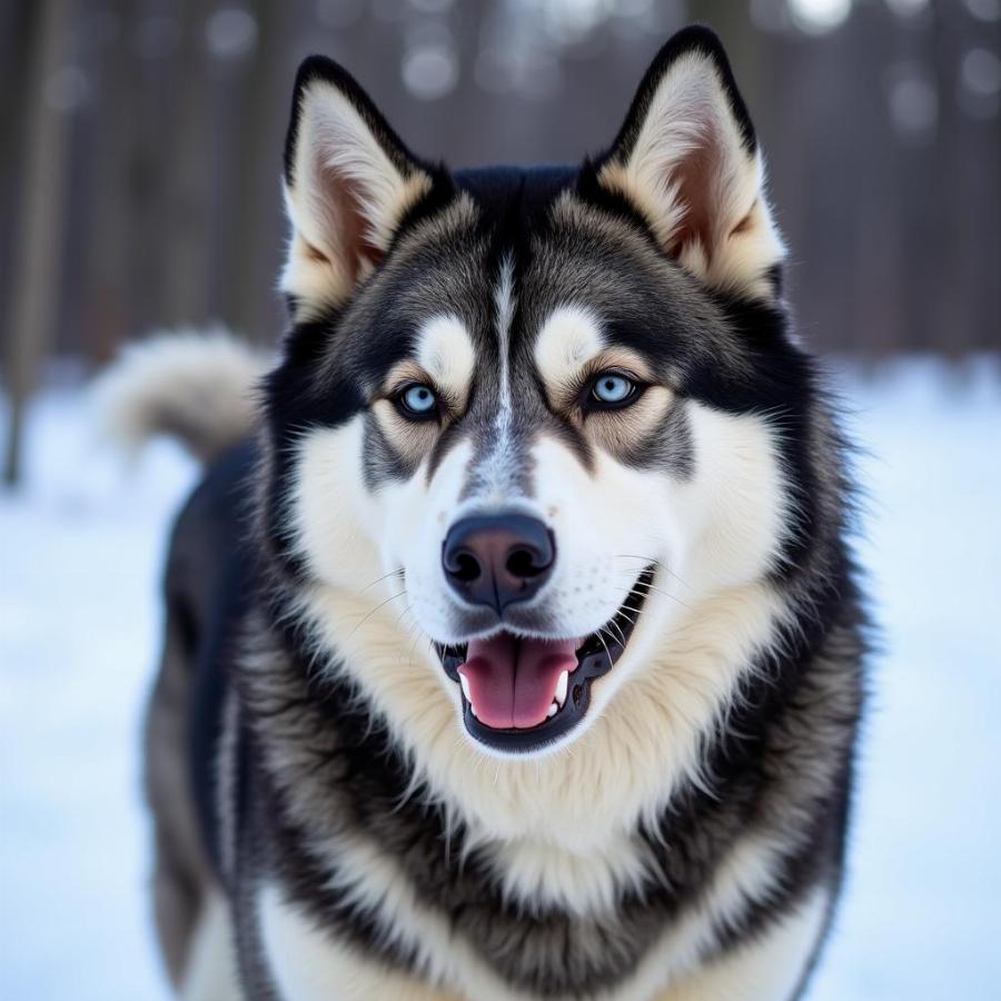 Alaskan Malamute with Wolf-Like Appearance