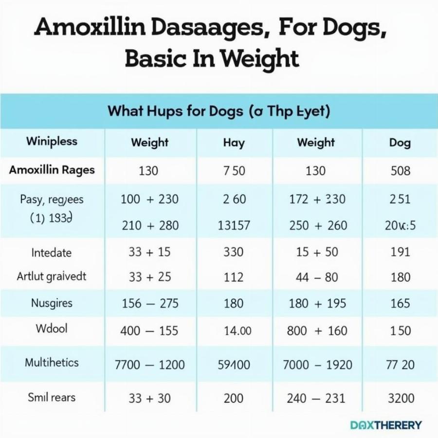 Amoxicillin Dosage Chart for Dogs