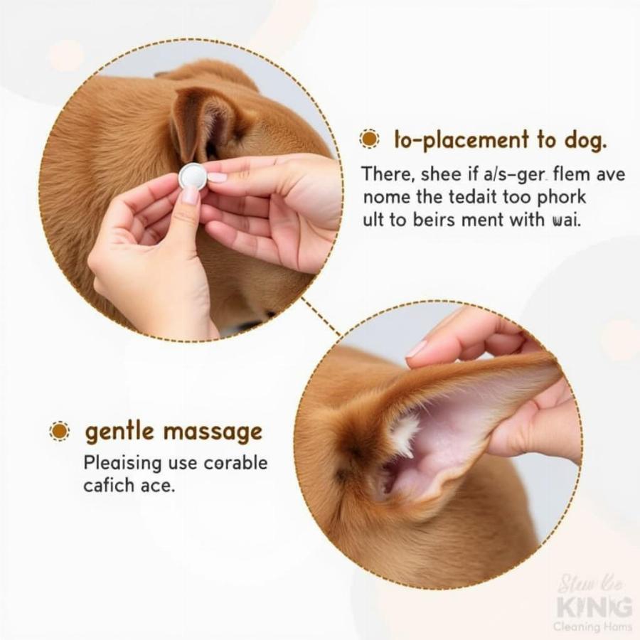 Applying Ear Mite Medicine to a Dog