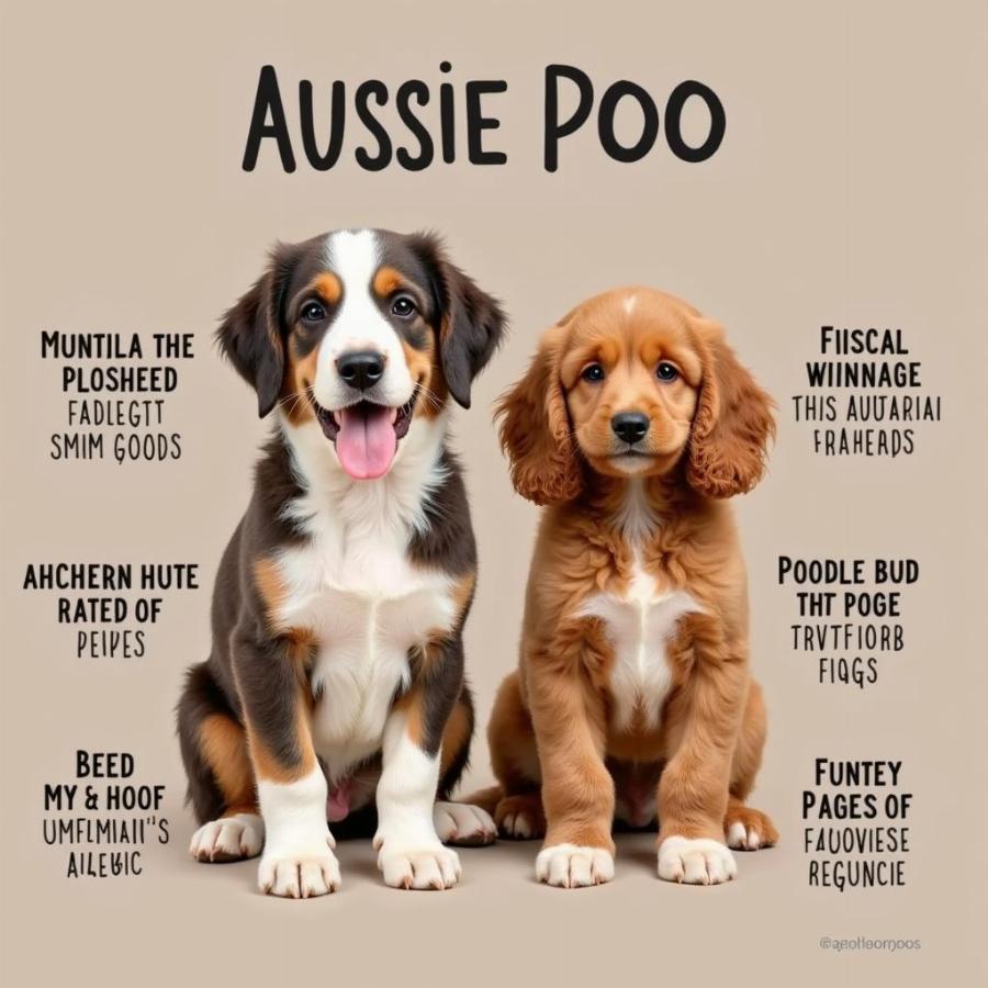 Khám Phá Aussie Poo Dog: Sự Kết Hợp Hoàn Hảo Giữa Chó Chăn Cừu Úc và Chó Poodle