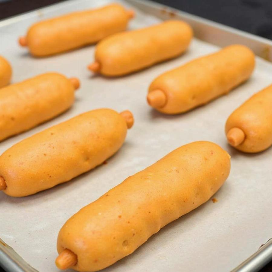 Baking Frozen Corn Dogs on Parchment Paper