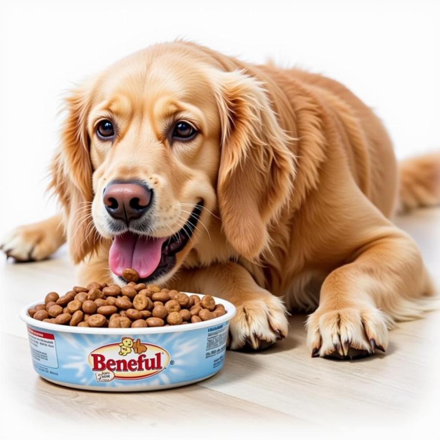 Happy Dog Enjoying Beneful