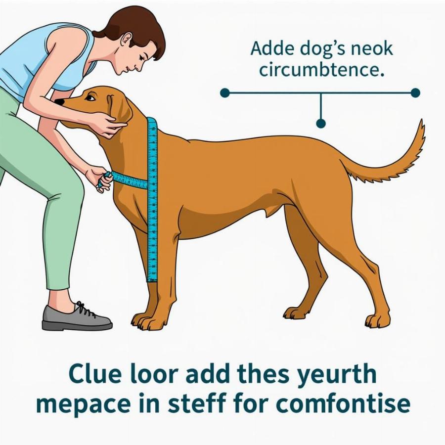 Measuring a Large Dog for a Collar