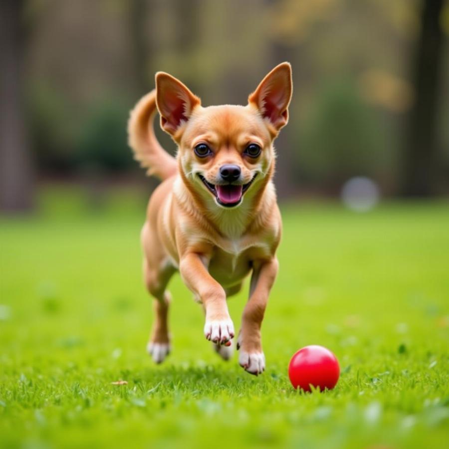 Brown Chihuahua Dog Playing