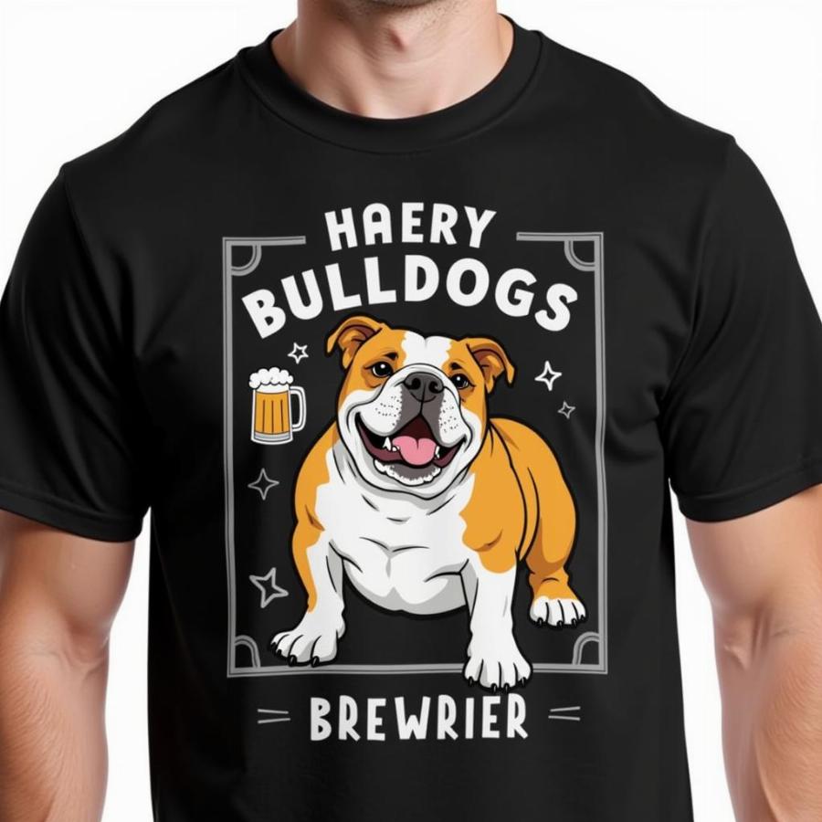 Bulldog Beer Themed T-Shirt