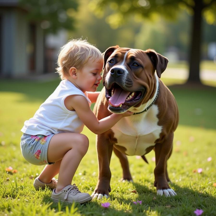 Bully Breed and Child Interaction