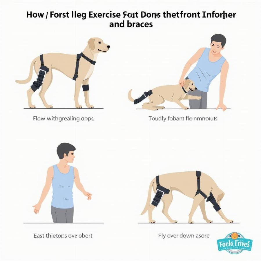 Rehabilitation Exercises for Dogs Wearing a Front Leg Brace