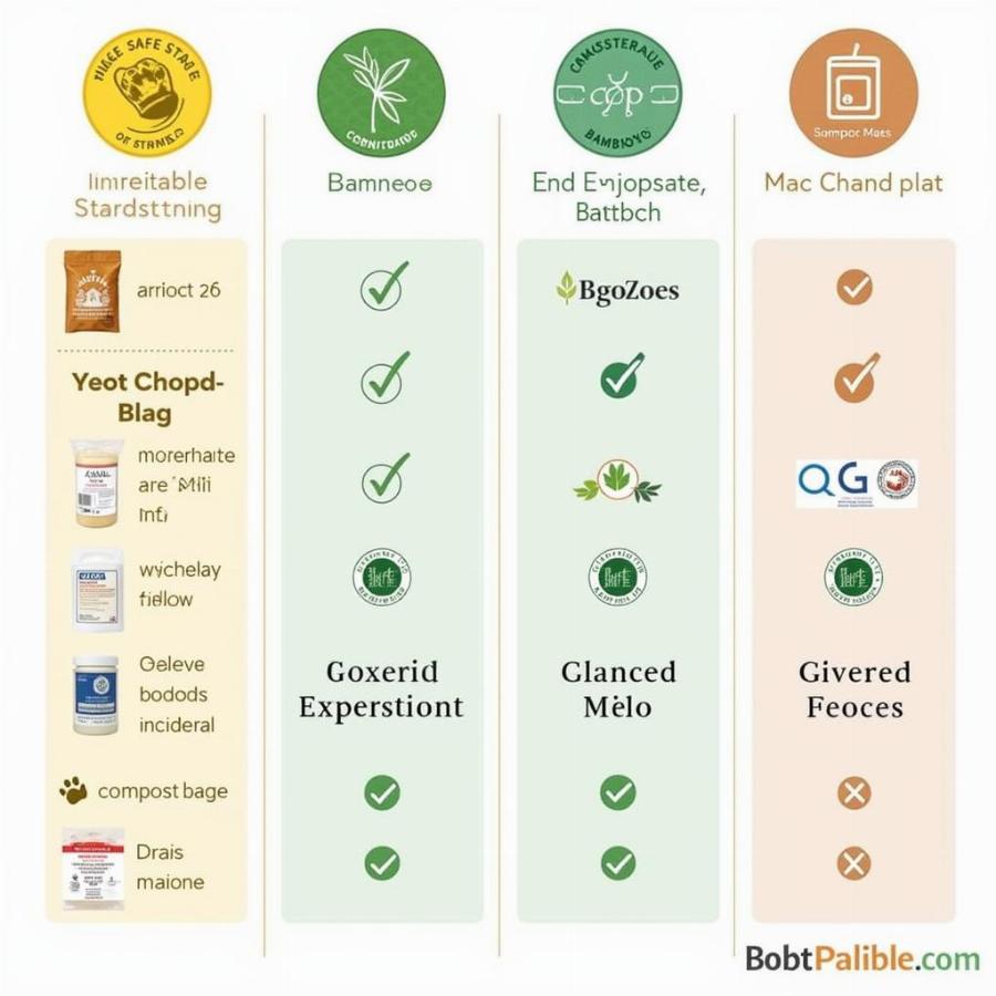 Different types of compostable bags