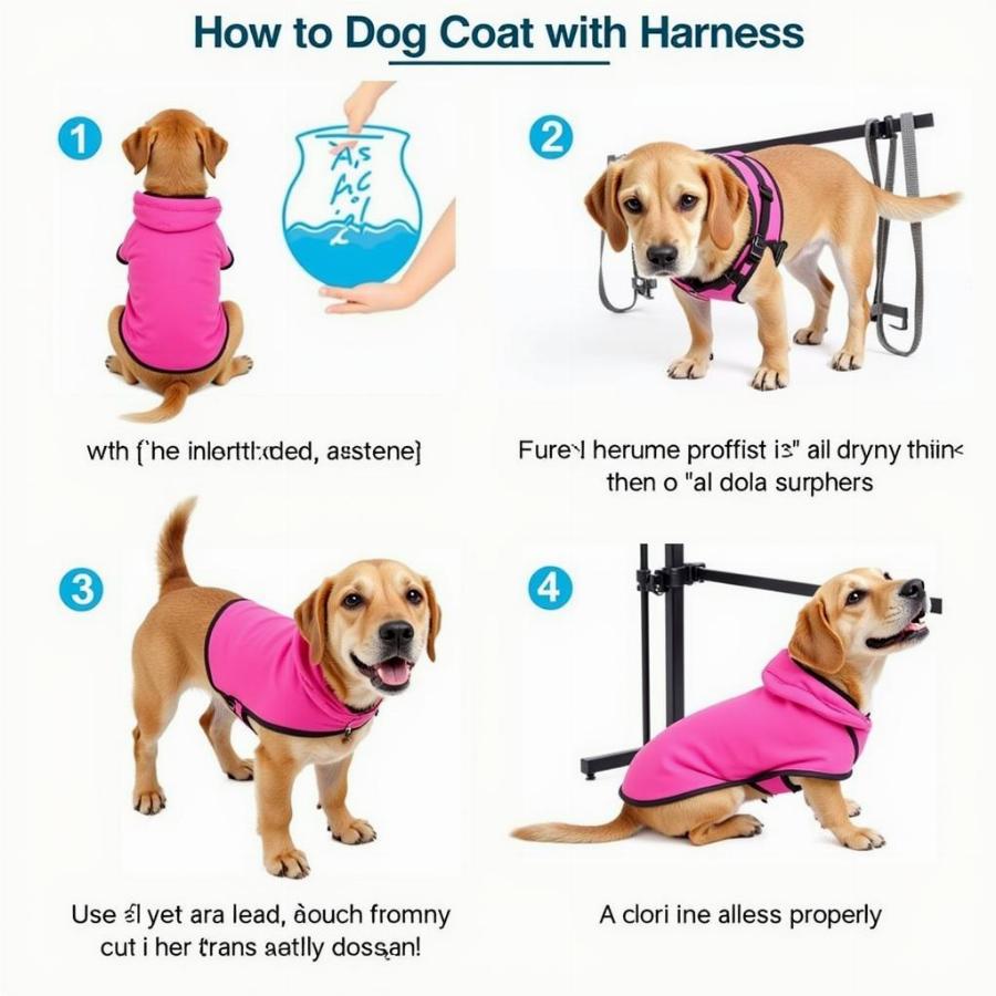 Caring for a dog coat with harness