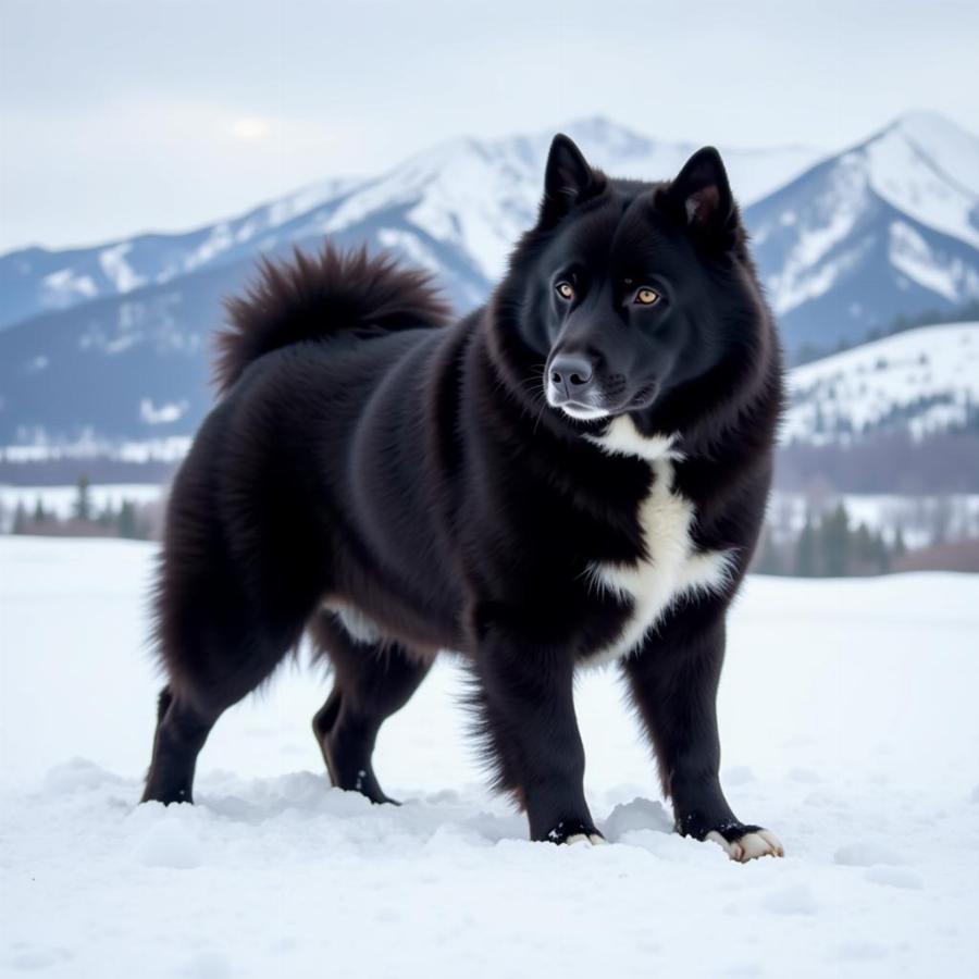 Canadian Eskimo Dog in Arctic Landscape