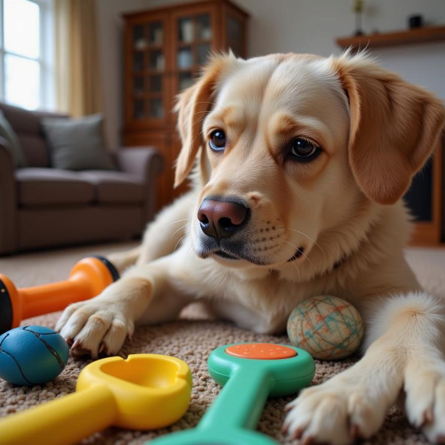 Chewy dog commercial showing a dog contemplating different toys