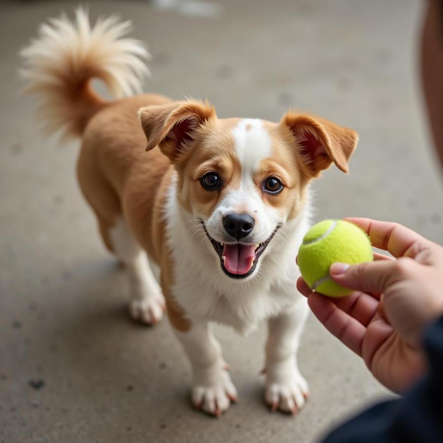 Excited Dog Wagging Tail