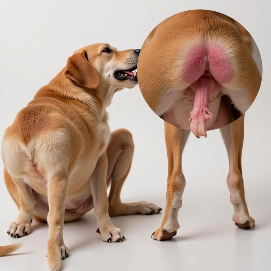 Dog Licking Bum Due to Impacted Anal Glands